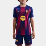 Bambino con maglia Barcellona Home 2025/26 Nike blu e granata per calcio giovanile